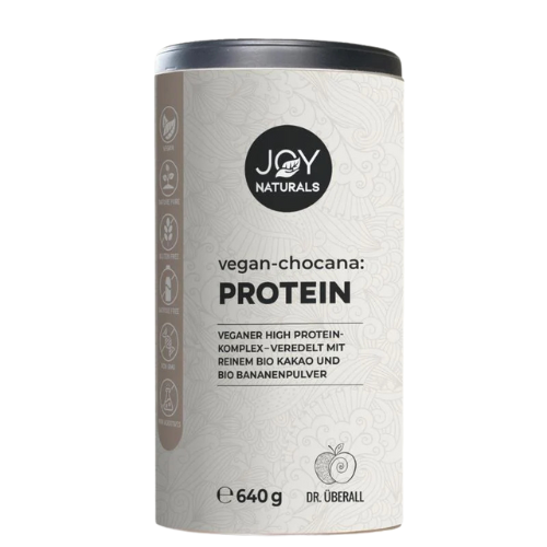 vegan-chocana, high protein, banana pulver, kakao pulver, joy naturals