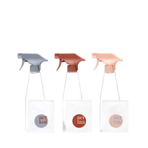 Cleaner trio,3 Sprühflaschen + 3x Reiniger (Küche, Bad & Glas) ,aer