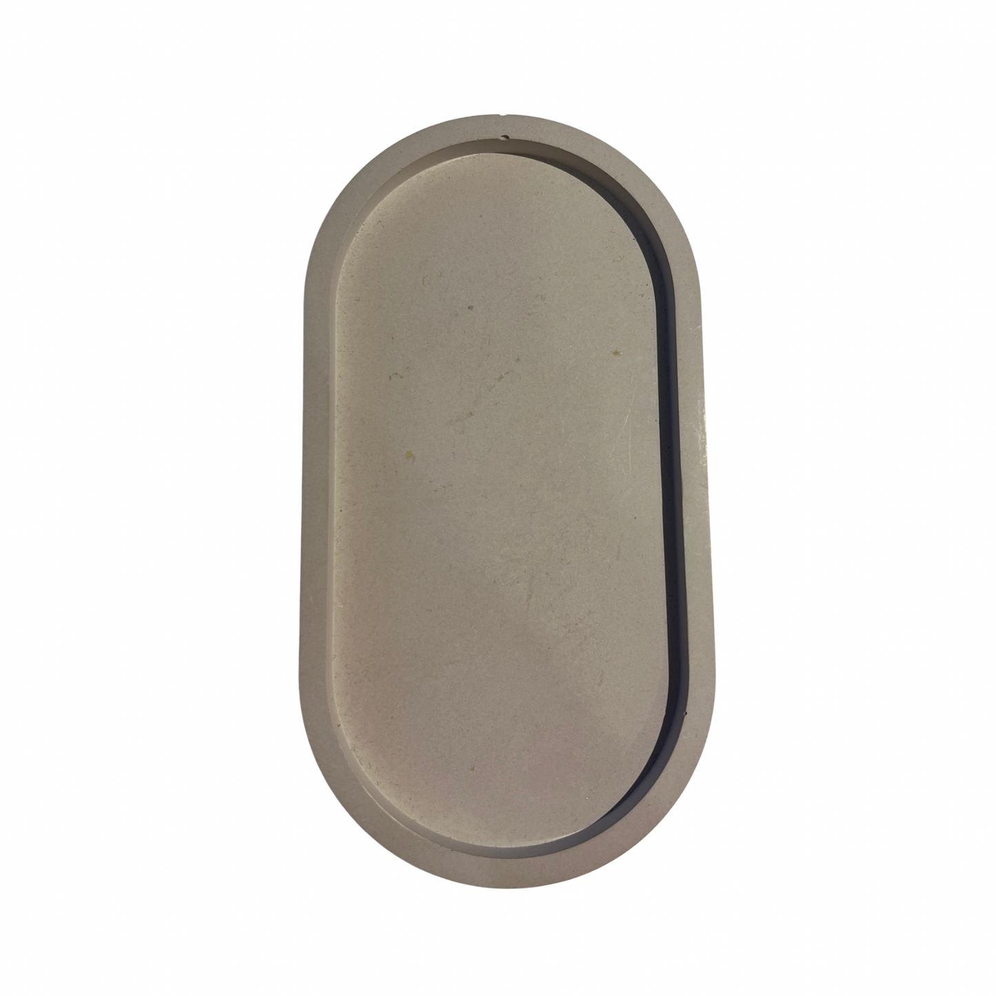 Beton Untersetzer oval sand | Krativwerkstatt-Sandberger