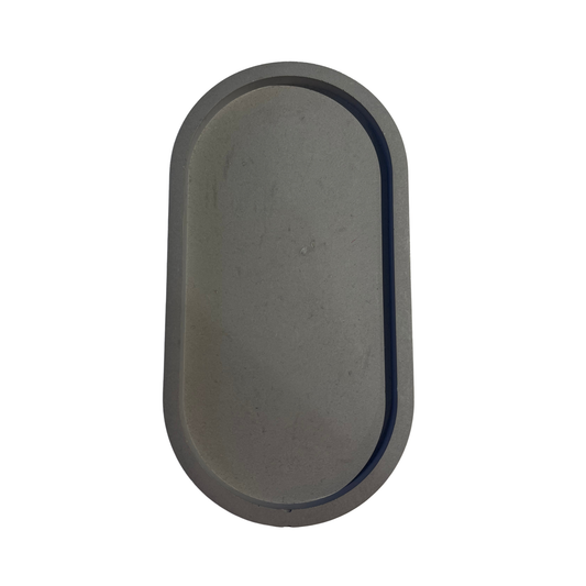 Beton Untersetzer oval grau | Krativwerkstatt-Sandberger
