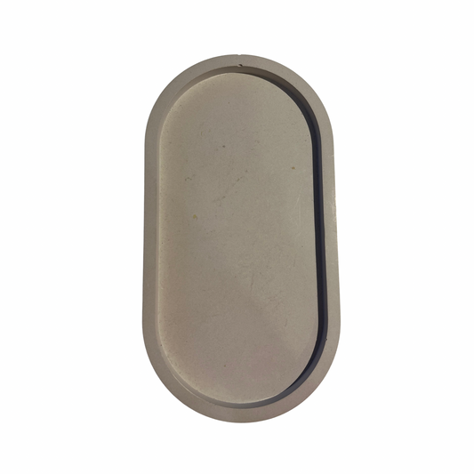 Beton Untersetzer oval sand | Krativwerkstatt-Sandberger