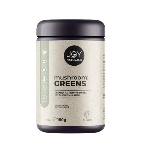 mushroom greens, vegan, joy naturals