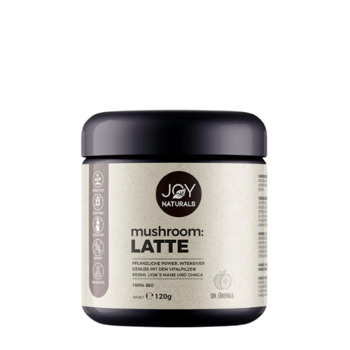 mushroom latte, planzlich, vitalpilze, kaffeeersatz, joy naturals